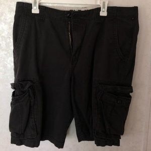 Black cargo shorts